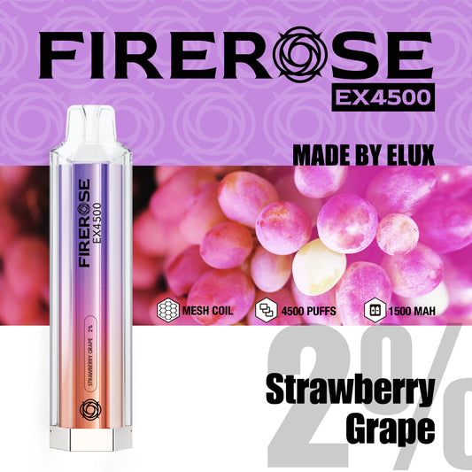 Strawberry Grape Elux FireRose EX4500 Disposable Vape