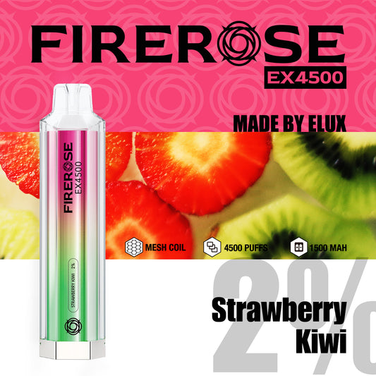 Strawberry Kiwi Elux FireRose EX4500 Disposable Vape