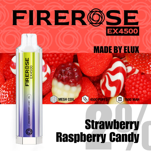 Strawberry Raspberry Candy Elux FireRose EX4500 Disposable Vape