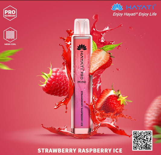 Strawberry Raspberry Ice Hayati Pro Mini Disposable Vape
