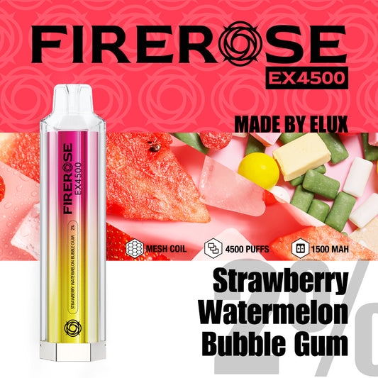 Strawberry Watermelon Bubble Gum Elux FireRose EX4500 Disposable Vape