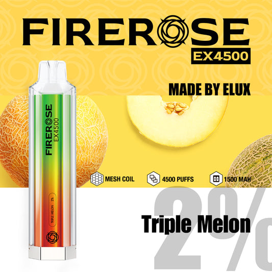 Triple Melon Elux FireRose EX4500 Disposable Vape