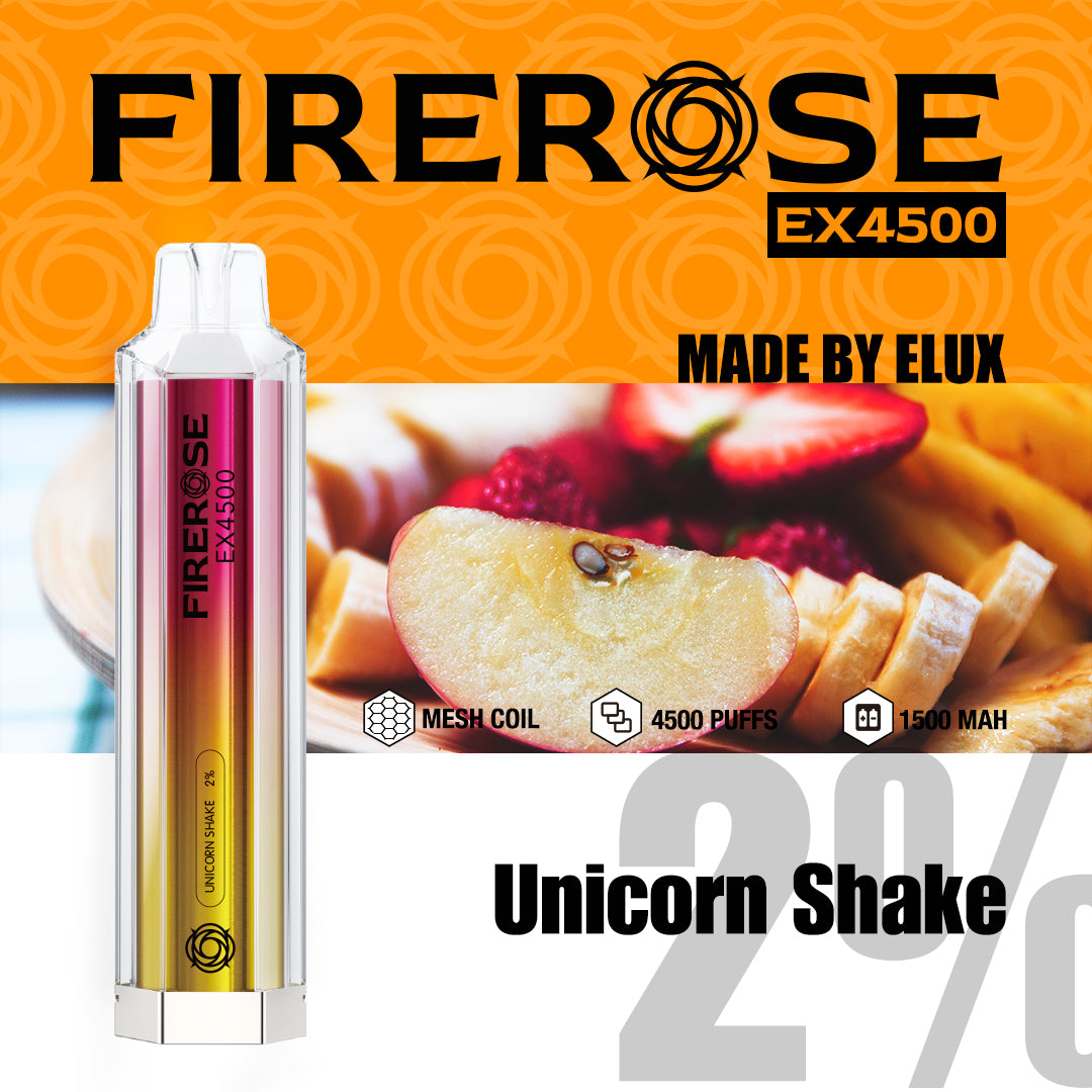 Unicorn Shake Elux FireRose EX4500 Disposable Vape