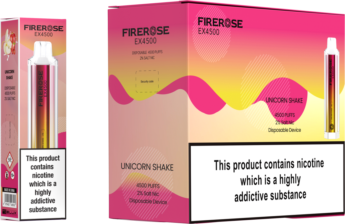 Elux Firerose EX4500 Puffs Disposable Vape Box Of 10 At £85