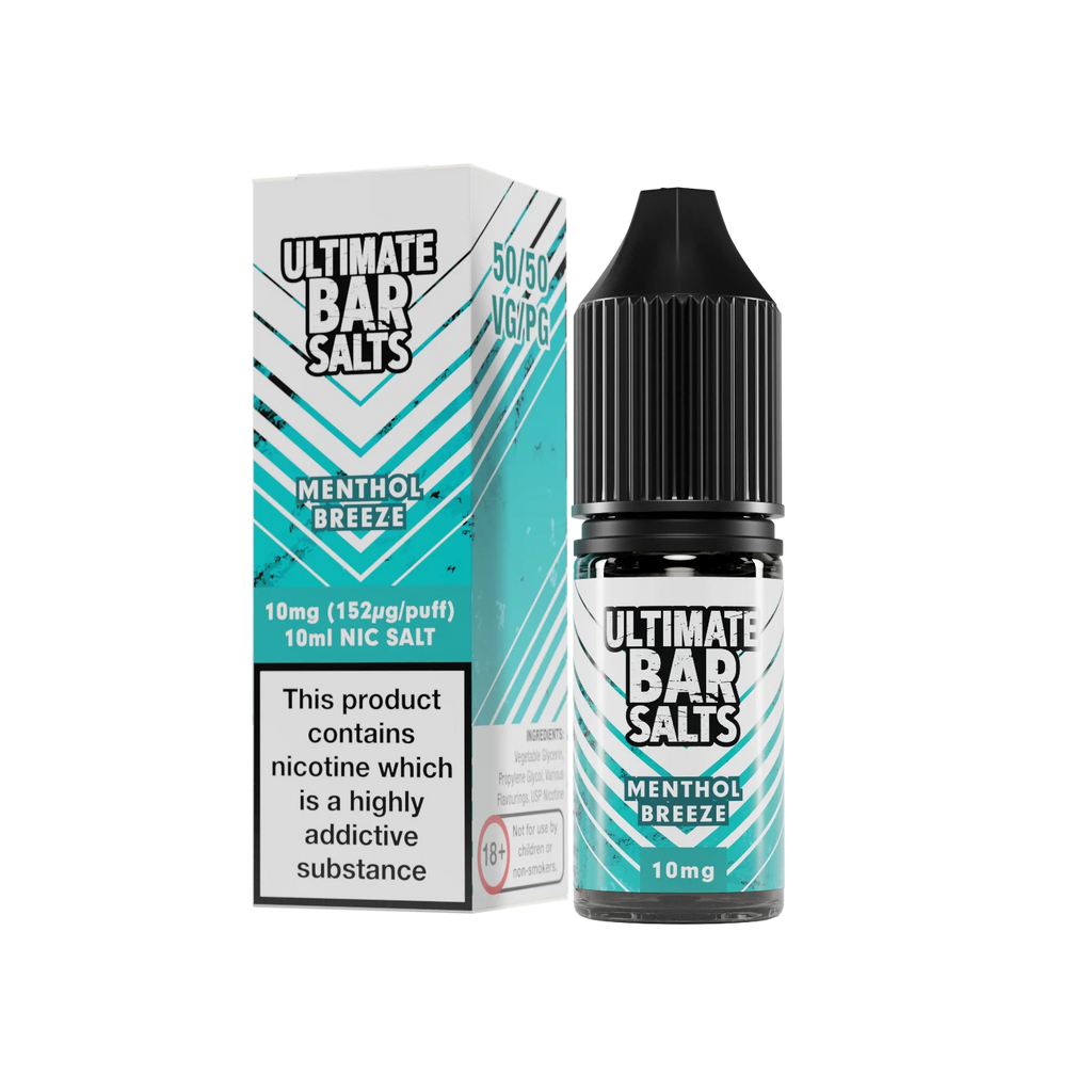 Menthol Breeze Nic Salt E-Liquid By Ultimate Bar Salts
