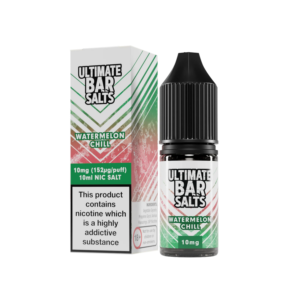 Watermelon Chill Nic Salt E-Liquid By Ultimate Bar Salts