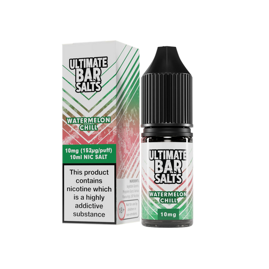 Watermelon Chill Nic Salt E-Liquid By Ultimate Bar Salts