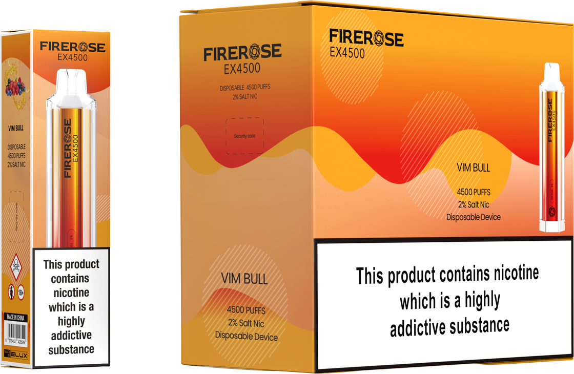 Elux Firerose EX4500 Puffs Disposable Vape Box Of 10 At £85