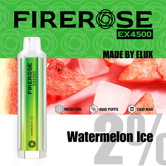 Watermelon Ice Elux FireRose EX4500 Disposable Vape