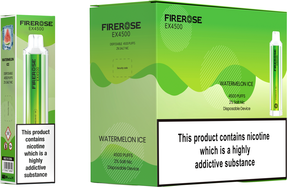 Elux Firerose EX4500 Puffs Disposable Vape Box Of 10 At £85