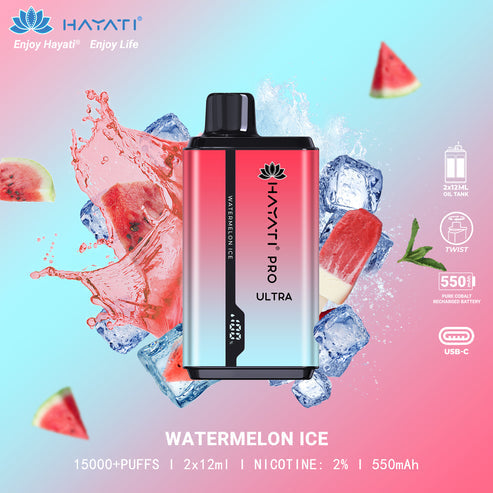 Watermelon Ice Hayati Pro Ultra 15000 Disposable Vape
