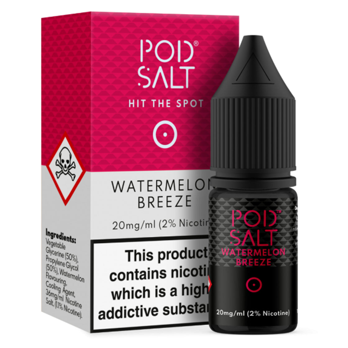 Watermelon Breeze Nic Salt E-Liquid By Pod Salt