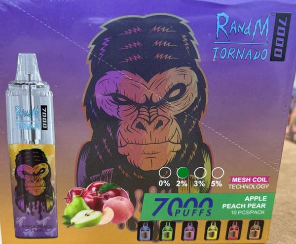 Apple Peach Pear RANDM Tornado 7000 Disposable Vape