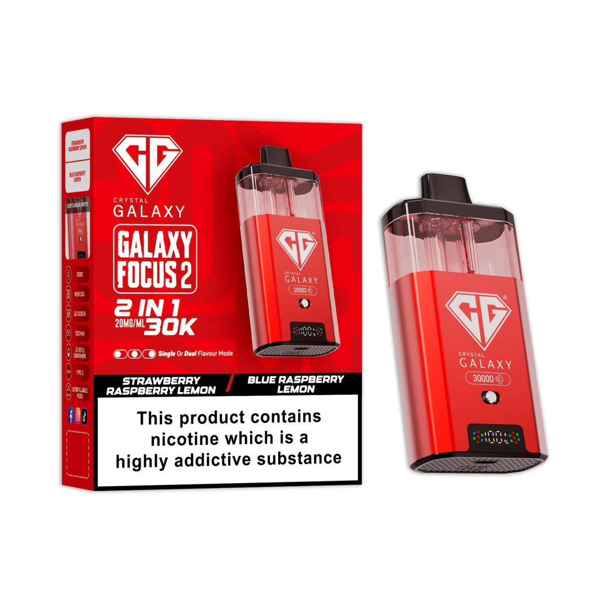 Crystal  Galaxy Focus 2, 30k Puff Prefilled Vape Kit
