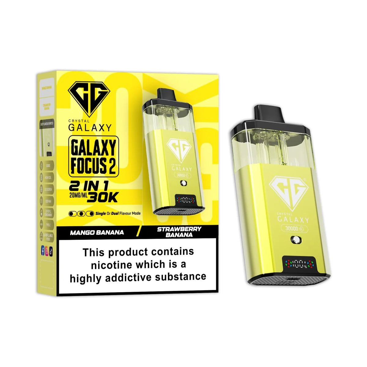 Crystal  Galaxy Focus 2, 30k Puff Prefilled Vape Kit