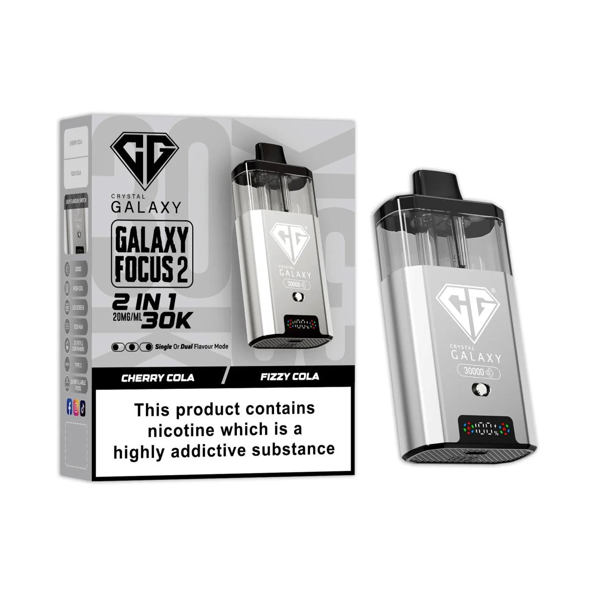 Crystal  Galaxy Focus 2, 30k Puff Prefilled Vape Kit