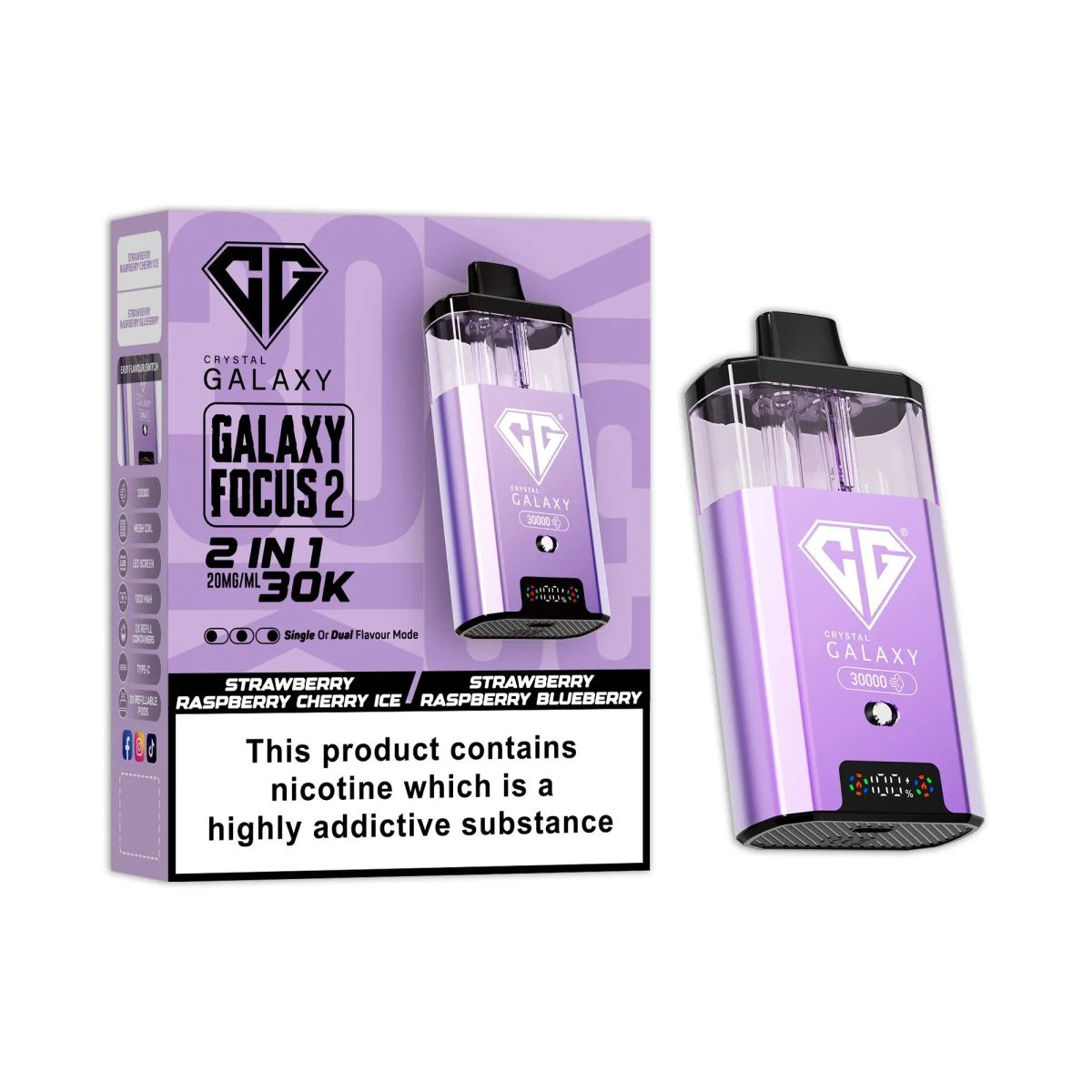 Crystal  Galaxy Focus 2, 30k Puff Prefilled Vape Kit