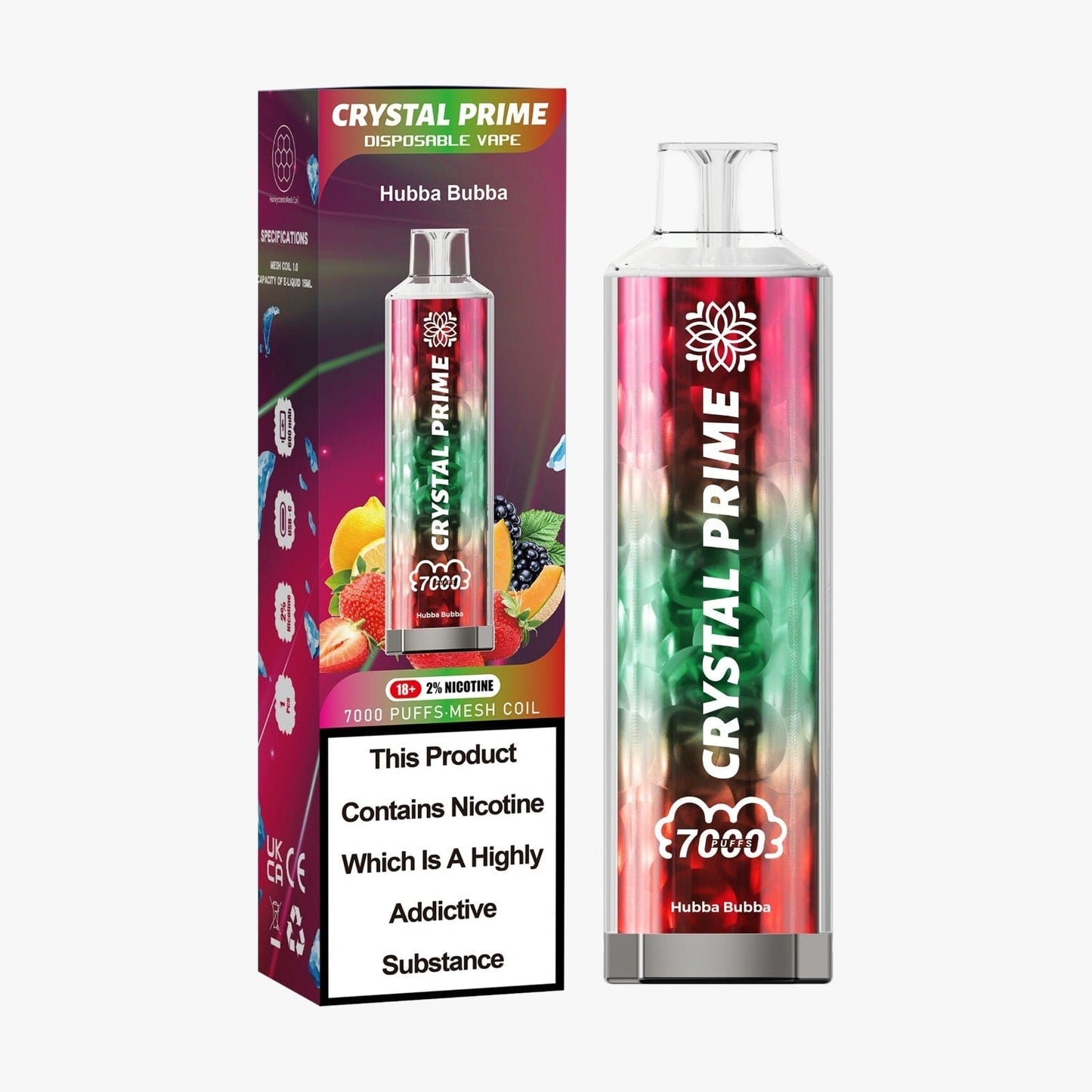 3d Crystal Prime 7000 Puffs Disposable Vape Box Of 10 At £95