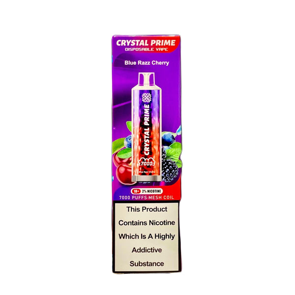 Blue Razz Cherry 3d Crystal Prime 7000 Disposable Vape