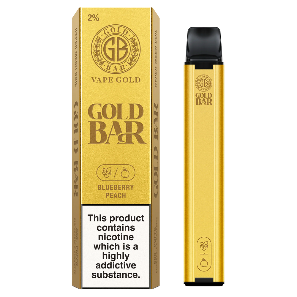 Gold Bar 600 Puffs Disposable Vape Box Of 10 At £38