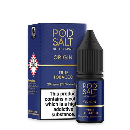 True Tobacco Origin Nic Salt E-Liquid By Pod Salt