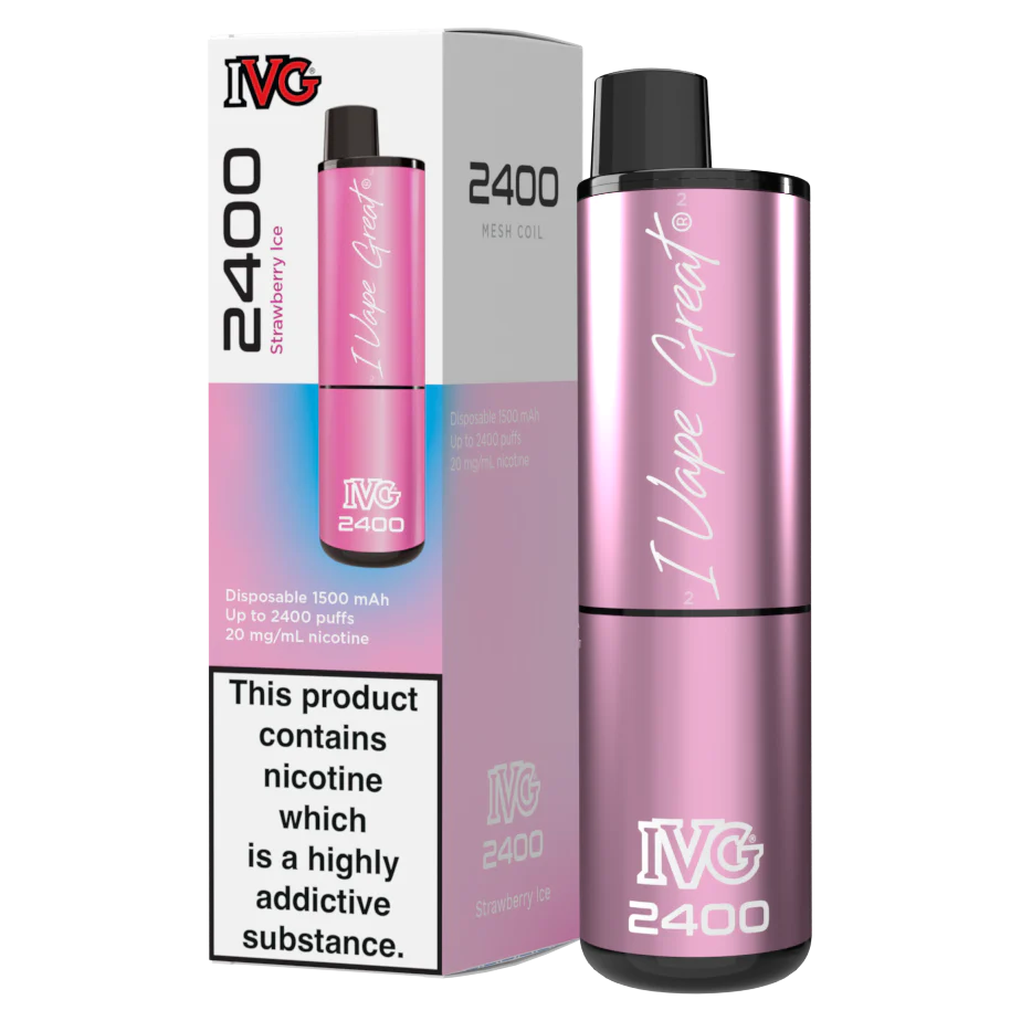 Strawberry Ice IVG 2400 Disposable Vape